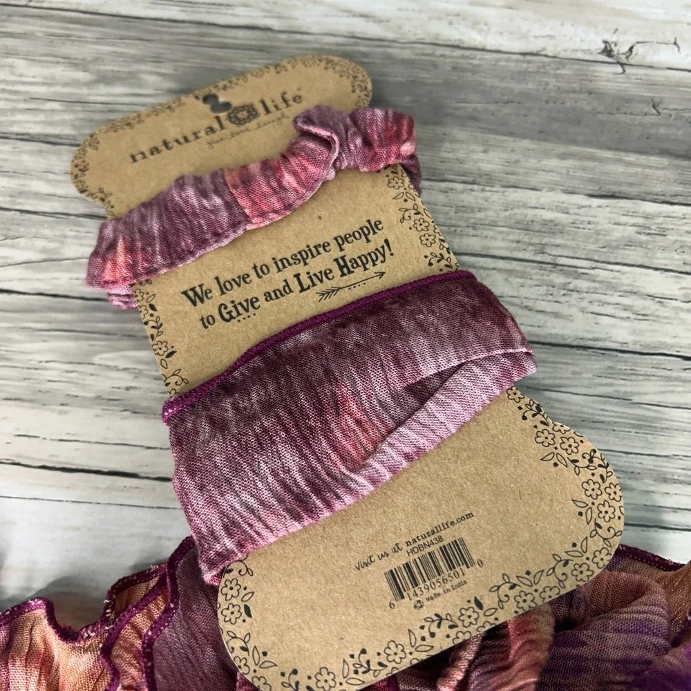 Natural Life Scrunchie Scarf Hair Tie Bandana 7 Ways to Wear‎ New Boho